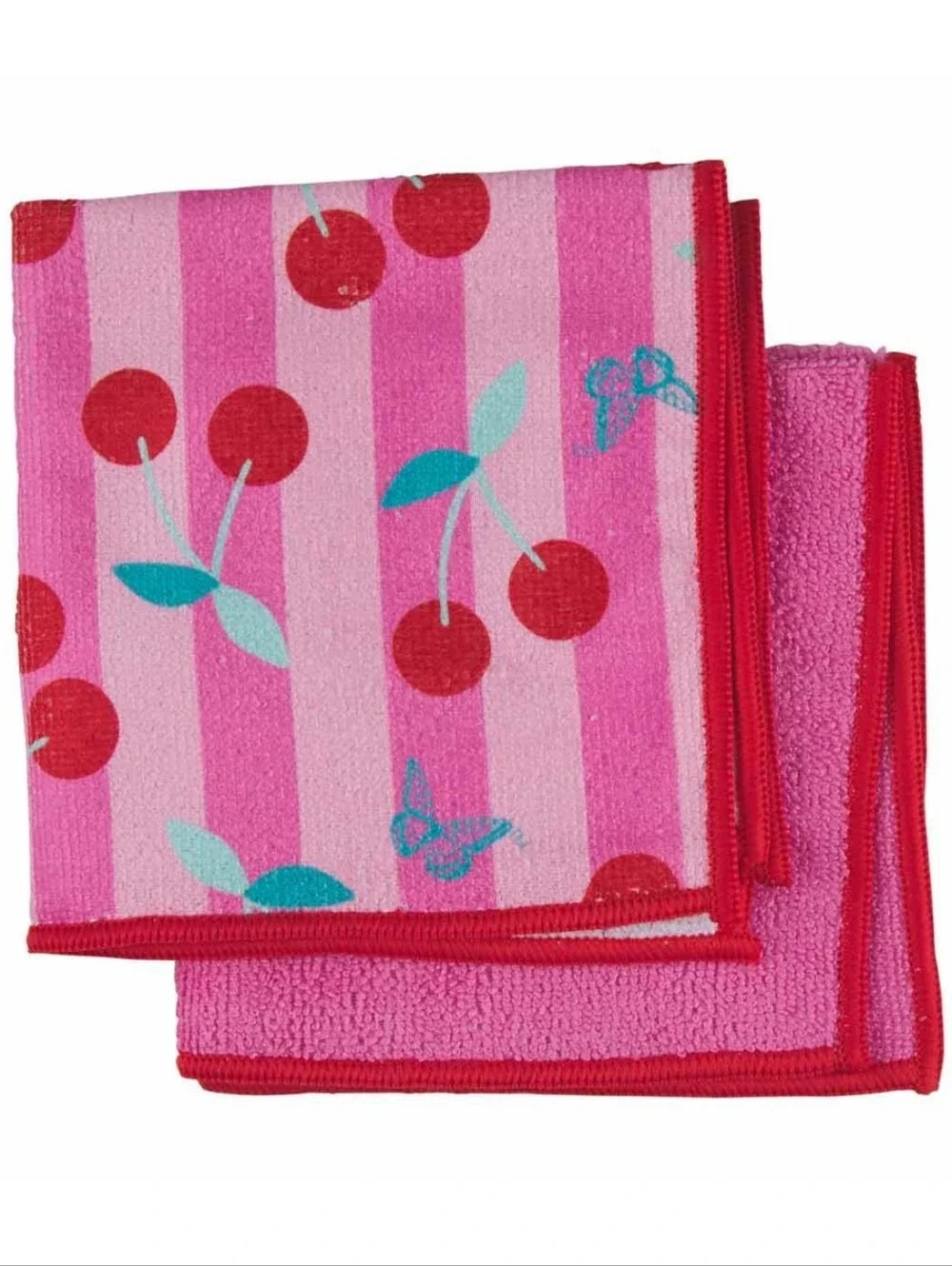 Dolly Parton Pink Cherry Print Microfiber Cloth Set